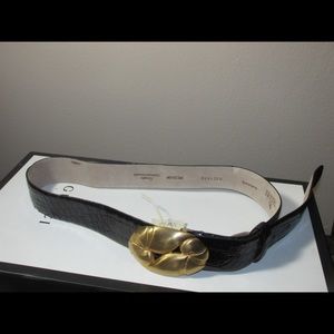 DE VECCHI by Hamilton Hodge Caiman Crocodile Belt